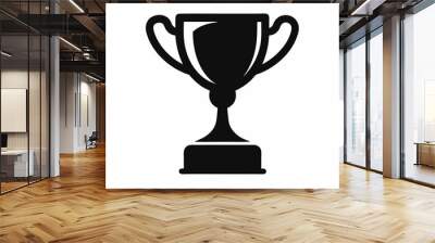 Trophy cup icon, victory cup vector, trophy silhouette Wall mural