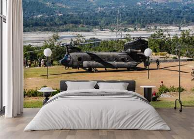 Pakistan floods in 2010 in the SWAT valley. Wall mural