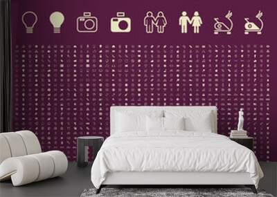 set of 1500 minimal thin line and solid universal icons. isolated vector icons. Wall mural