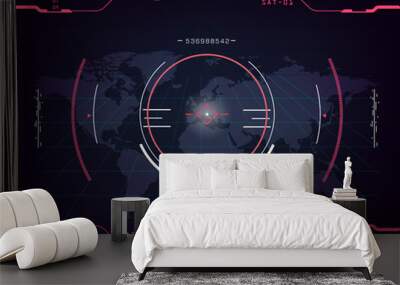 Interface UI design graphic illustration HUD Wall mural