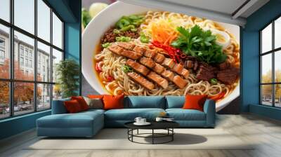 chinese food noodle on a table for chinese food web banner b Wall mural