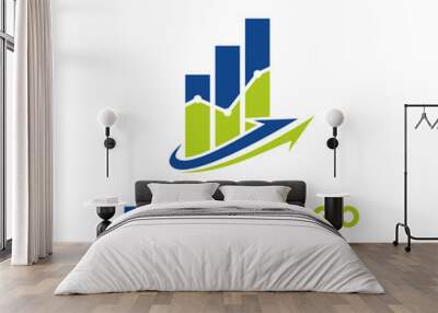 finance logo vector design illustration Wall mural