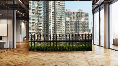 Typical Shanghai's skyline with high residential buildings Wall mural