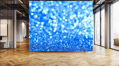 blue glitter abstract background Wall mural