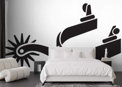 spurs vector icon Wall mural