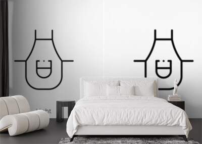 apron icon. Thin, Light, Regular And Bold style design isolated on white background Wall mural