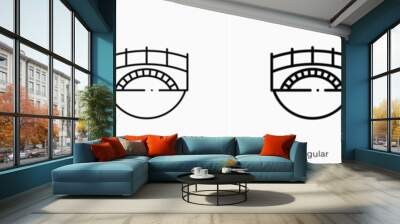 canals icon. Thin, Light, Regular And Bold style design isolated on white background Wall mural