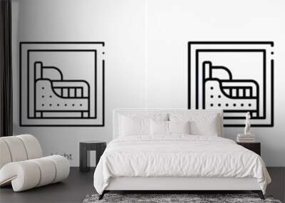 cargo icon. Thin, Light, Regular And Bold style design isolated on white background Wall mural