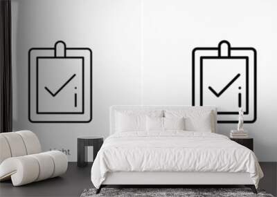 correct icon. Thin, Light, Regular And Bold style design isolated on white background Wall mural