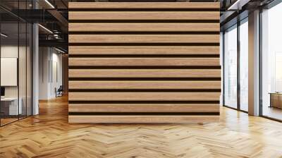 Wooden textured slats for advertising banners. Vector background Wall mural