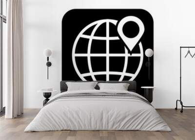 globe icon vector design symbol of go to web Wall mural