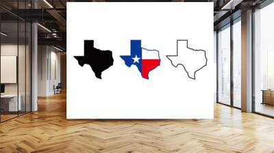 maps of Texas icon vector design symbol Wall mural