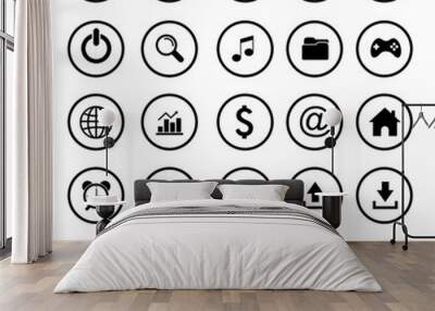 website icon set vector design symbol Wall mural