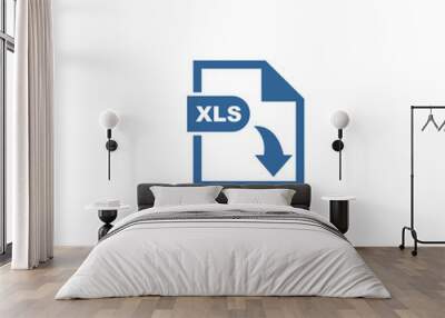 XLS file format icon vector design symbol Wall mural