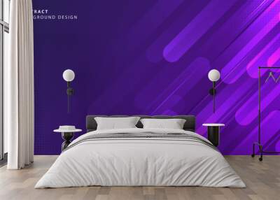 Purple abstract art background. gradient shapes composition. dynamic shapes composition. vector design. Wall mural