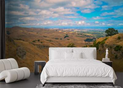 View from Te Mata Hills, Hawkes Bay, New Zealand Wall mural