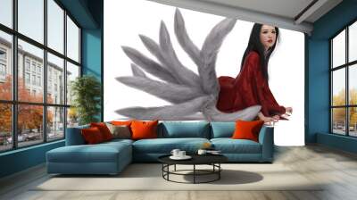 3D Render :  The portrait of female nine tailed fox
 Wall mural