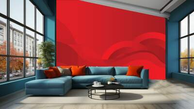 red abstract background with red line elements modern design vector power point Wall mural