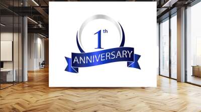 ring ribbon anniversary logo Wall mural