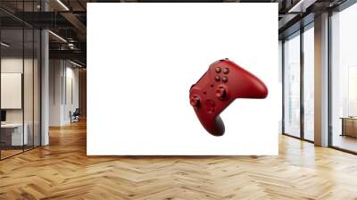 Red game controller on transparent background Wall mural