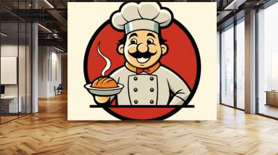 Creative chef logo template
 Wall mural