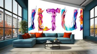 Culture banner with colorful brush strokes Wall mural