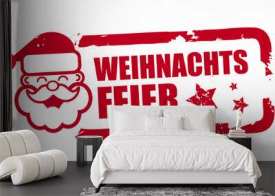 Stempel Weihnachtsfeier Wall mural