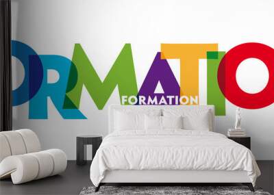 The word formation - vector of stylized colorful font Wall mural