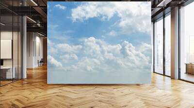 Panorama of white cloud and blue sky in morning Wall mural