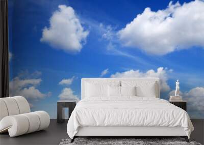 Panorama - Blue sky and white clouds Wall mural