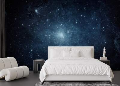 Beautiful night sky, star in the space. Collage on space, science and education items. Elements of this image furnished by NASA. Wall mural