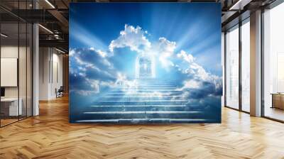 Doors to Paradise. The concept on religions and philosophical topics. Wall mural