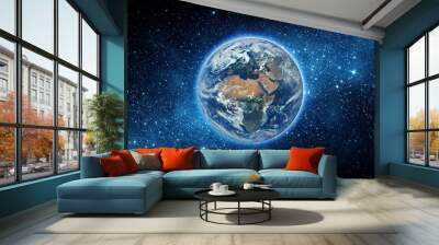 Earth and galaxy. Elements of this image furnished by NASA. Wall mural