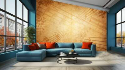 grunge musical background Wall mural