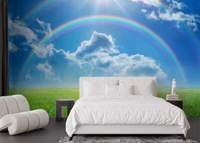 Landscape with a rainbow Wall mural