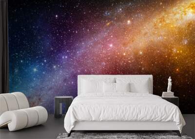 Space scene with stars in the galaxy. Panorama. Universe filled with stars, nebula and galaxy,. Elements of this image furnished by NASA Wall mural