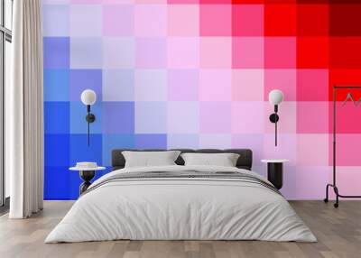 Vector graphics.Bright geometric abstraction with squares Wall mural