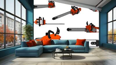 Chainsaw Tool vector design with white background Wall mural