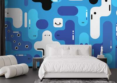 tetris seamless pattern Wall mural