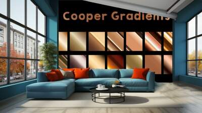 cooper gradients luxury vector business banner metallic material element Wall mural