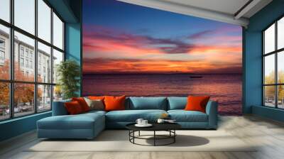 View of sunset on Zanzibar Island Wall mural