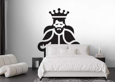 king vector silhouette. silhouette of king Wall mural