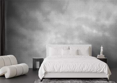 A halftone texture of clouds. Gray clouds. Vector illustration. Wall mural