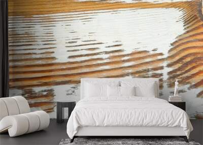 white painted worn wood texture background Wall mural