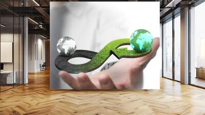 Green circular economy concept Wall mural