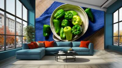 Green peppers.
Image of fresh green peppers.
 Wall mural