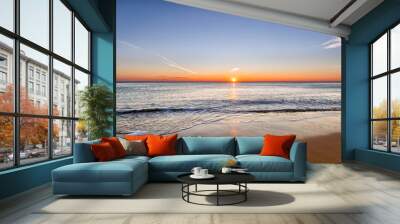 Beautiful sunrise over the sea Wall mural