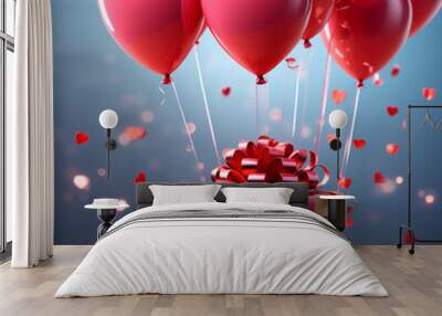 Valentine's Day gift balloons Wall mural