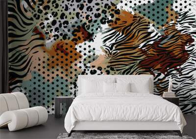 abstract animal skin pattern vector Wall mural