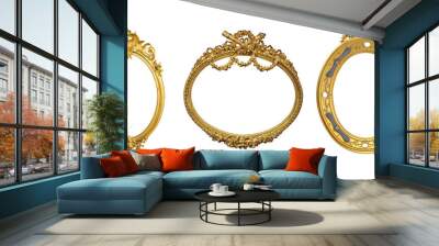 isolated golden antique luxury frame Wall mural